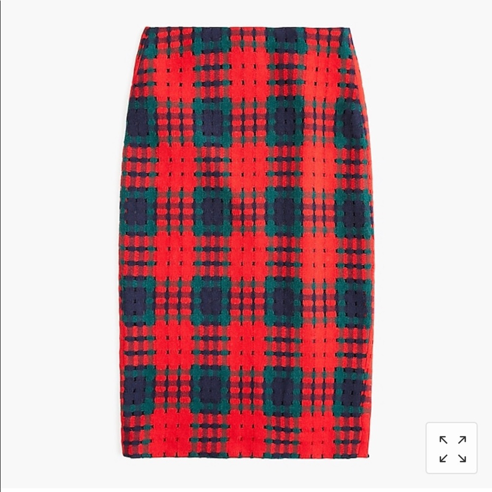 JCrew Holiday Lattice Print Pencil Skirt